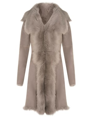 Damen-Trenchcoat aus Toscana-Schaffell-Wildleder-Tbilisi