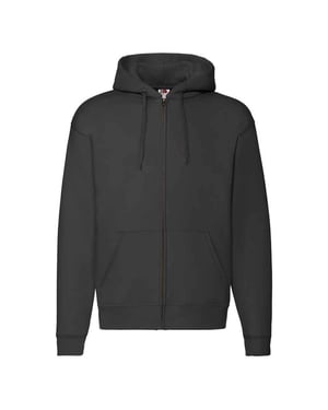 Fruit of the Loom Unisex Adult Premium Full Zip Hoodie (Schwarz)