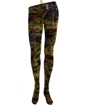 Dolce & Gabbana Damen Leggings mit schwarzem Traubenprint