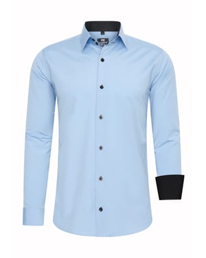 Rusty Neal Overhemd Slim Fit Blau