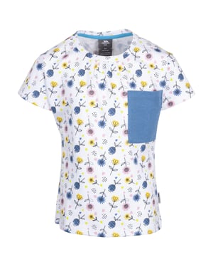 Trespass - "Pleasantly" T-Shirt für Mädchen (Weiß/Blau/Gelb)