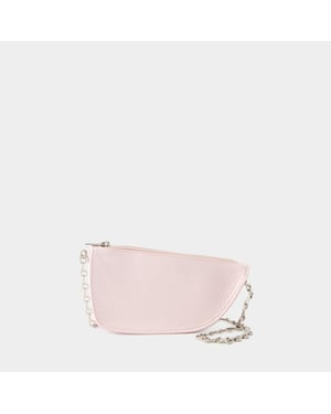 Sac à Bandoulière Micro Sling Shield - Burberry - Cuir - Rose