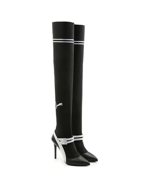 Puma x Fenty gestrickt hoch Mary Jane Heels Schwarze Damenschuhe