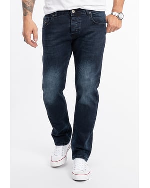 Rock Creek Jeans Straight Leg Blau