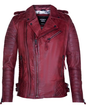 Biker-gesteppte Brando-Motorradjacke aus Leder