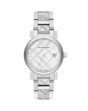 Burberry BU9037 Die Stadt graviert überprüft Stahl Unisex-Uhr