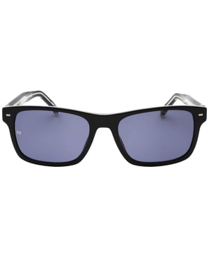 Tommy Hiliger Sonnenbrille mit blauen Glasern und schwarzen Glasern