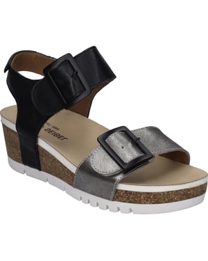 JOSEF SEIBEL Quinn 02 | Sandale für Damen | Grau Quinn 02, basalt-kombi