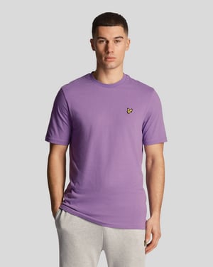 Lyle & Scott Herren-T-Shirt, einfarbig, in Lila