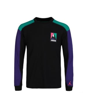 Nike Jordan Logo Crew Hals Schwarze Herren Utility Thermal Top CT3382 010