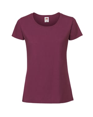 Fruit Of The Loom Damen/Damen Ringspun Premium T-Shirt (Oxblood)