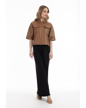 chemise en cuir faina