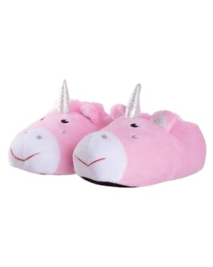 Kinder Rosa Einhorn Plüsch Hausschuhe | Geschenk für Sie | Weihnachten - Rosa