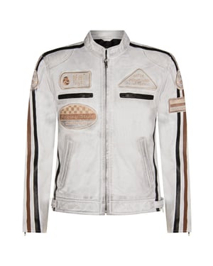 Herren Racing Leder Bikerjacke-Portland