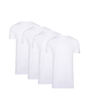 4-Pack T-shirts von Cappuccino Italia in der farbe Weiss und in größe M.