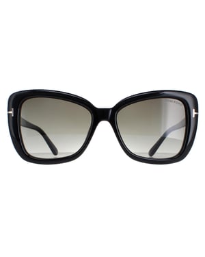Tom Ford Square Womens Glänzend Schwarz Rauch Gradient Maeve FT1008