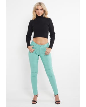 MYT Damen Skinny Super Stretch Chinos Mintgrün