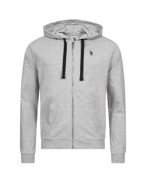 U.S. Polo ASSN. Sweatjacke mit Kapuze in Anthrazit