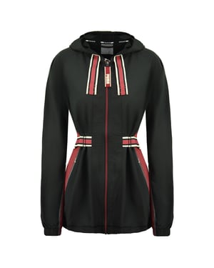 Puma x Erste Meile Langarm Reißverschluss auf schwarze Damen -Gürteljacke 519034 01