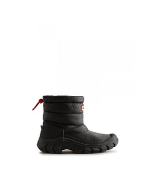 Einkaufen Für Unerschrockene Kurze Schneestiefel Für Damen Aus Schwarzem Leder.