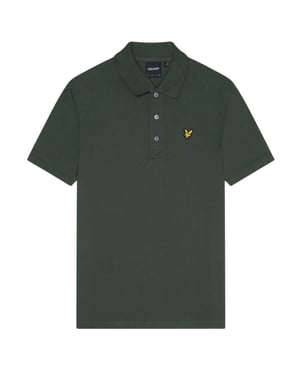 Tiefgrünes Poloshirt mit Logo auf der Brust von Lyle & Scott