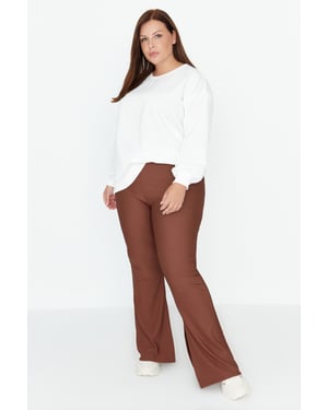 Trendyol Damen Hochtaillierte Skinny Plus Size Hose