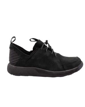 Timberland Flyroam Wedge Schwarz Leder Low Lace Up Juniors Trainer A1J5M