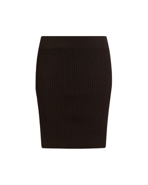Mymo Strickrock Damen dunkelbraun