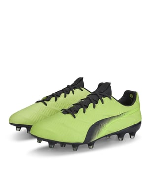 Puma King Platinum 21 VGN FG/Ag Green Mens Football Stiefel