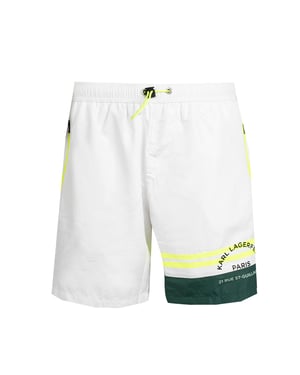 Karl Lagerfeld Herren Schwimmshorts Golf Weiß