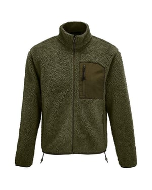 SOLS Unisex Erwachsene Fury Sherpa Fleece Jacke (Army/Dark Army)