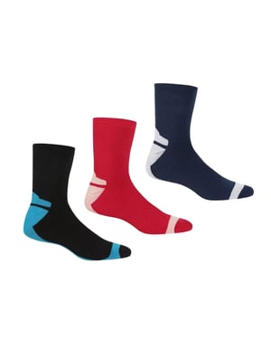 Regatta - Stiefelsocken für Damen (Schwarz/Kirschrot/Marineblau)