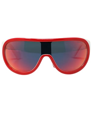 Moncler ML0047 68C 00 Weiße Sonnenbrille