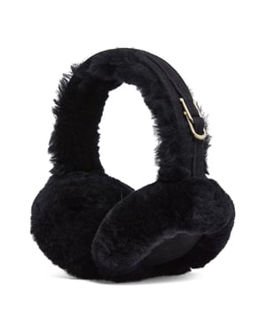 Damen Winter-Ohrenschützer, superweich, flauschig, schwarz, warme und gemütliche Ohrenwärmer