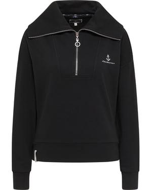 Dreimaster Oversized Sweatshirt Damen Schwarz