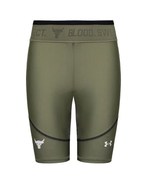 Under Armor Project Rock Damen Green Bike Shorts