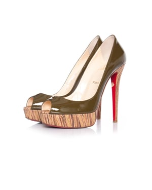 Banane Khaki Plateausandaletten