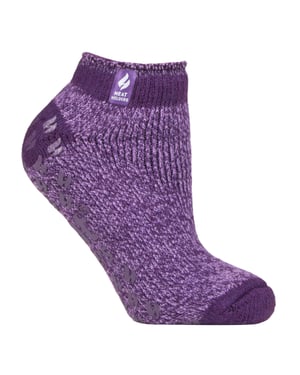 Wärmehalter - Ladies Non Slip Thermal Ankle Slipper Socks with Grips