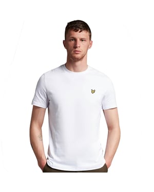 Lyle & Scott Einfarbiges T-Shirt in Weiß