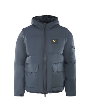 Lyle & Scott 2 in 1 Ripstop-Pufferjacke in Marineblau