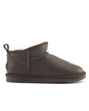 Gemütliche, ultrakurze Beva-Stiefel aus Leder