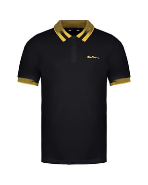 Ben Sherman Collar Interesse Herren schwarzes Polohemd