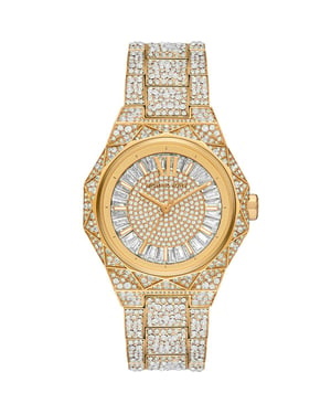 Michael Kors MK7398 Raquel Pave Gold-Ton Damenuhr
