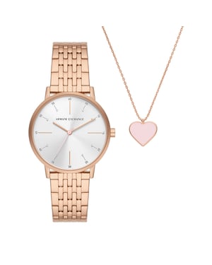 Armani Exchange Lola roségold Damen Armbanduhr AX7145SET