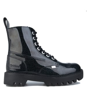 Kickers Kizziie Higher Lackleder Damenstiefel in Schwarz