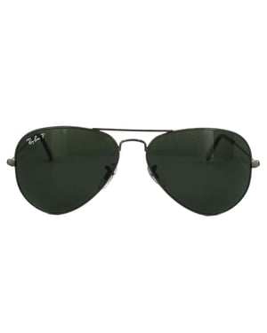 Lunettes de soleil Ray-Ban Aviator 3025 Gunmetal vert polarisé 004/58