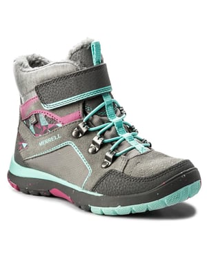 Merrell Moab Polar wasserdichte Kinder graue Stiefel