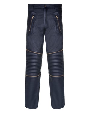 Herren-Jeans aus Leder mit Reißverschluss – Ancona