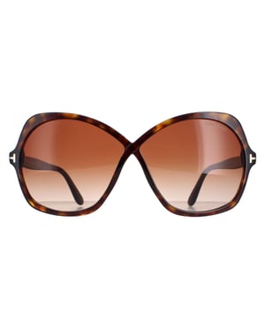 Tom Ford Butterfly Womens Dark Havana Braun Gradient Rosemin FT1013