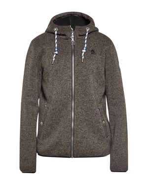 Schmuddelwedda Strickfleeceblouson Herren grau melange